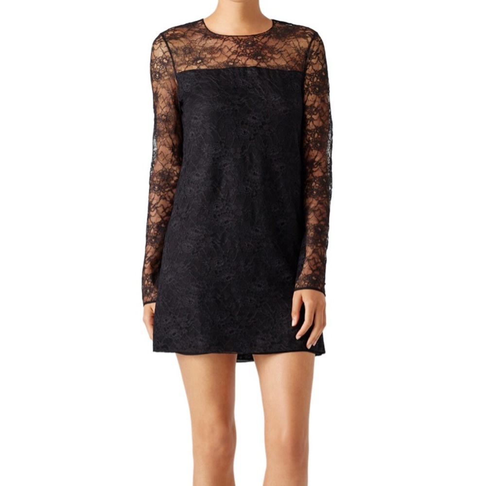 Jason Wu lace long sleeve black dress